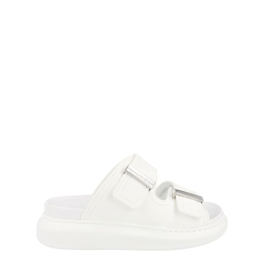 Alexander McQueen Hybrid Slides Silver Womens